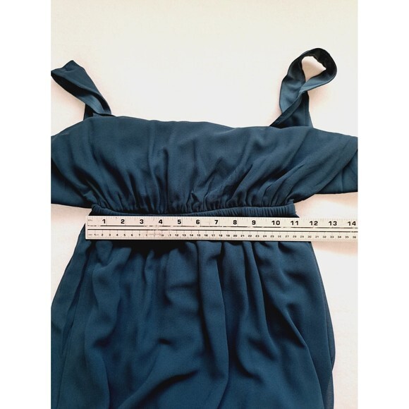 Show Me Your Mumu Kendall Maxi Dress Deep Jade Chiffon Bridesmaid‎ Small S - Picture 8 of 10